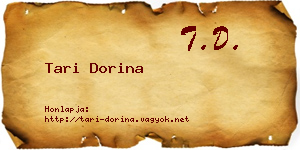 Tari Dorina névjegykártya